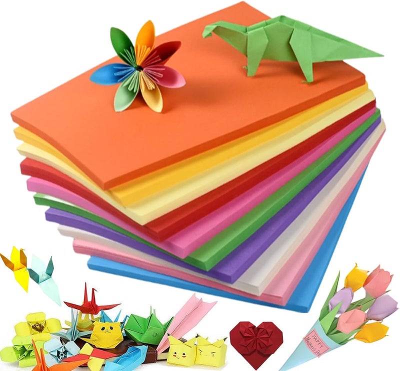 YOUNGWELL A4 Colored Paper 100 Sheet, Craft Art Papers for Origami, Crafts & Thin Copy Construction Paper for School, Office Classroom Supplies Arts Drawing - Image 1